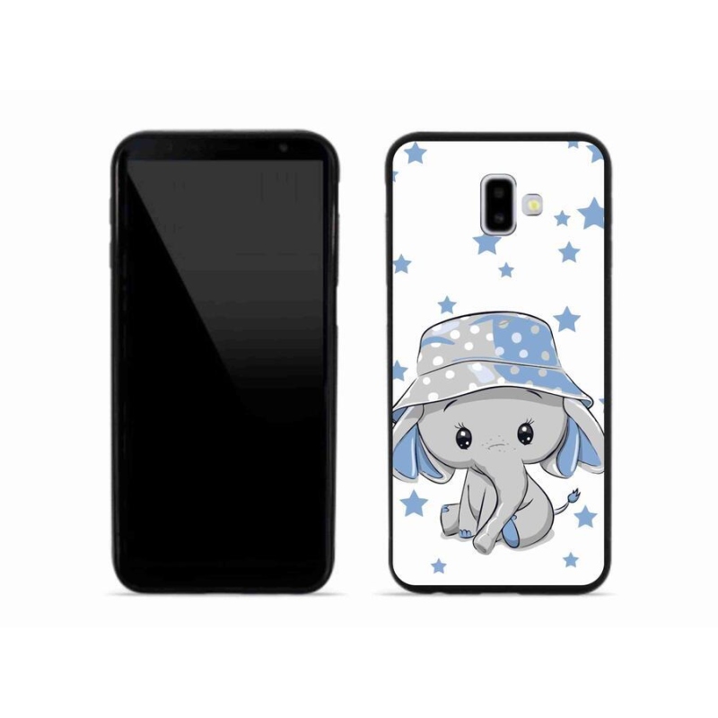 Zselés borítás mmCase Samsung Galaxy J6 Plus készülékhez - kék elefánt