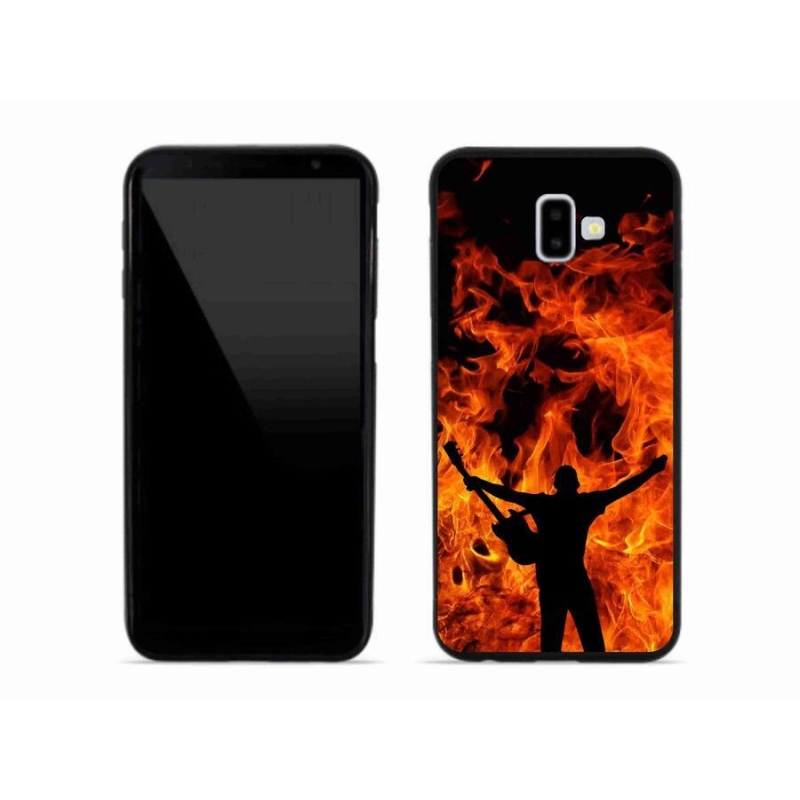 Gél borítás mmCase mobil Samsung Galaxy J6 Plus - zenész és tűz