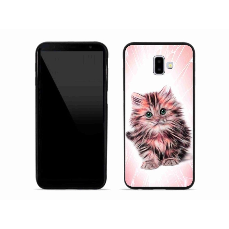 Gél borítás mmCase Samsung Galaxy J6 Plus készülékhez - aranyos cica