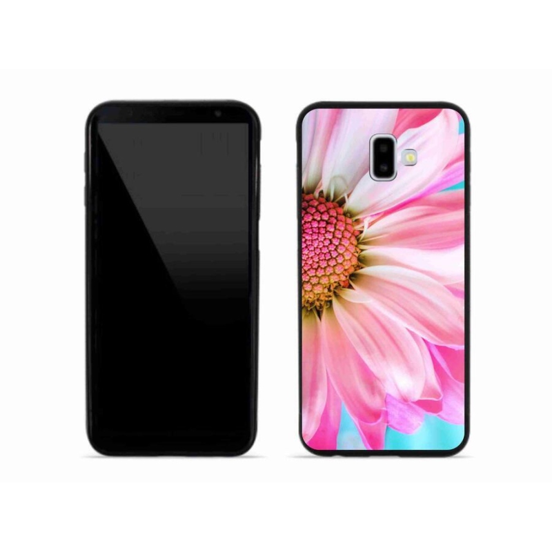 Gél védőhuzat mmCase Samsung Galaxy J6 Plus készülékhez - rózsaszín virág