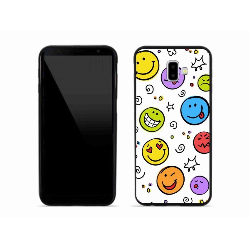 Gél borítás mmCase Samsung Galaxy J6 Plus készülékhez - smiley-k