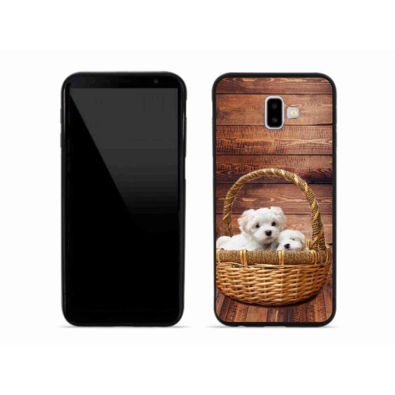 Gél borítás mmCase Samsung Galaxy J6 Plus készülékhez - kölyökkutyák