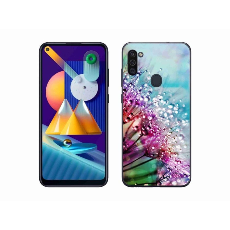 Gél borítás mmCase mobiltelefonhoz Samsung Galaxy M11 - színes virágok