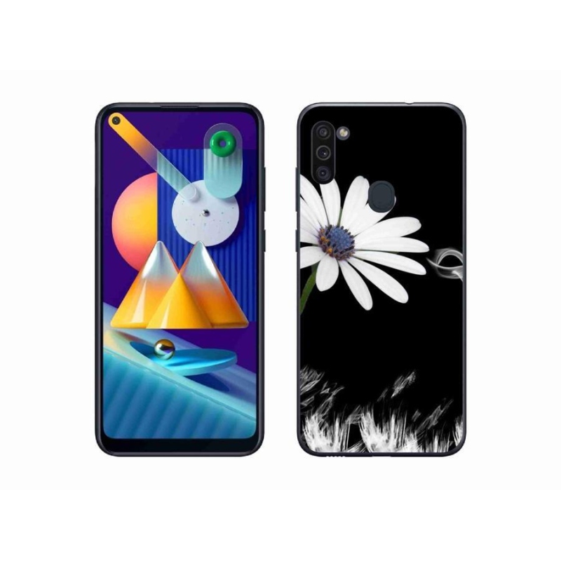 Gél védőhuzat mmCase Samsung Galaxy M11 készülékhez - fehér virág