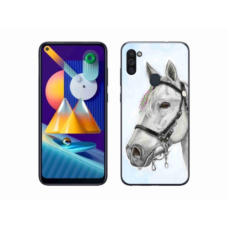 Zselés borítás mmCase Samsung Galaxy M11 - fehér ló 1