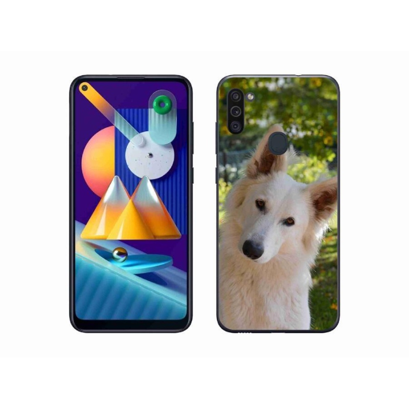 Gél védőhuzat mmCase Samsung Galaxy M11 - fehér Svájci juhász 1