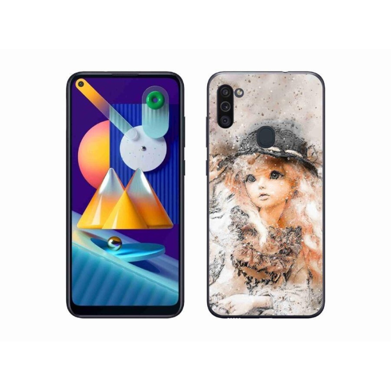 Gél borítás mmCase Samsung Galaxy M11 készülékhez - lány kalapban