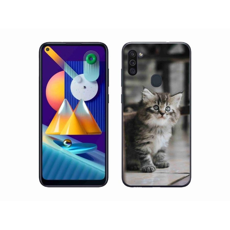 Gél védőhuzat mmCase Samsung Galaxy M11 készülékhez - cica