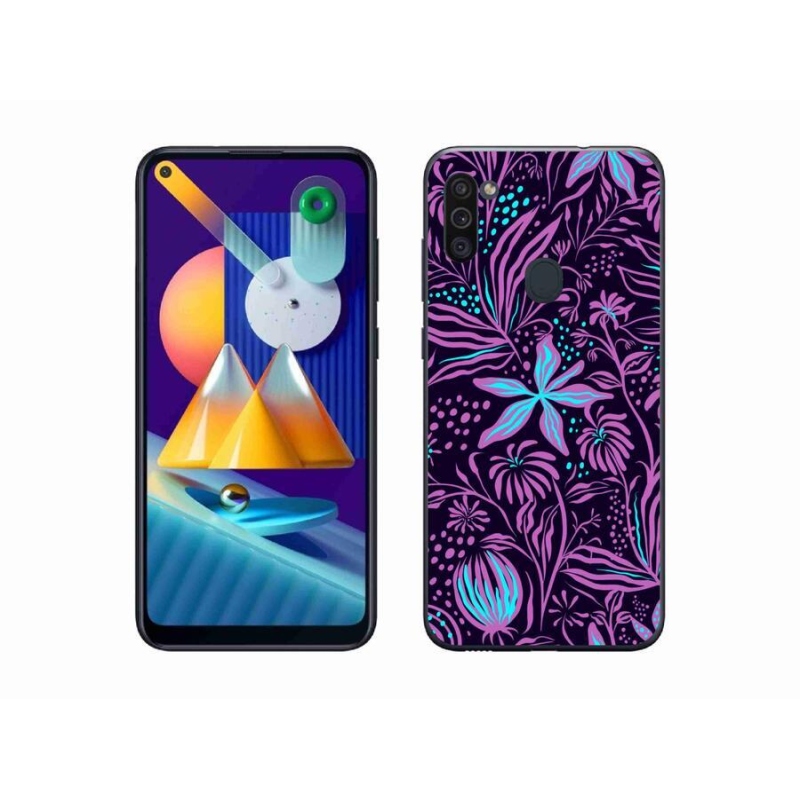 Gél védőhuzat mmCase mobiltelefonhoz Samsung Galaxy M11 - virágok 2