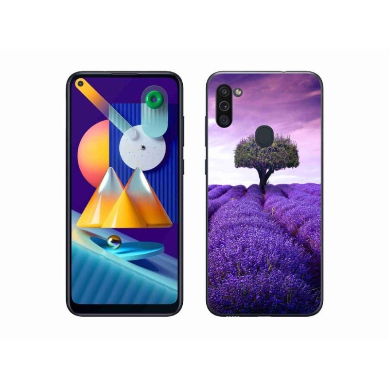 Gél védőhuzat mmCase Samsung Galaxy M11 készülékhez - levendula rét