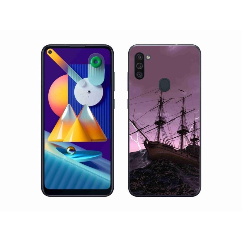 Zselés borítás mmCase Samsung Galaxy M11 készülékhez - hajó a viharban