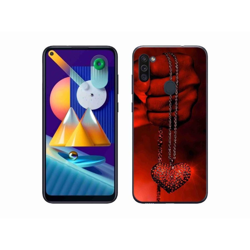 Gél borítás mmCase Samsung Galaxy M11 készülékhez - nyaklánc