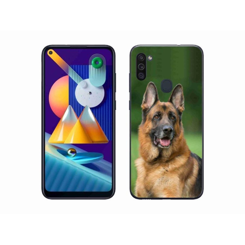 Zselés borítás mmCase Samsung Galaxy M11 - Német juhászkutya számára