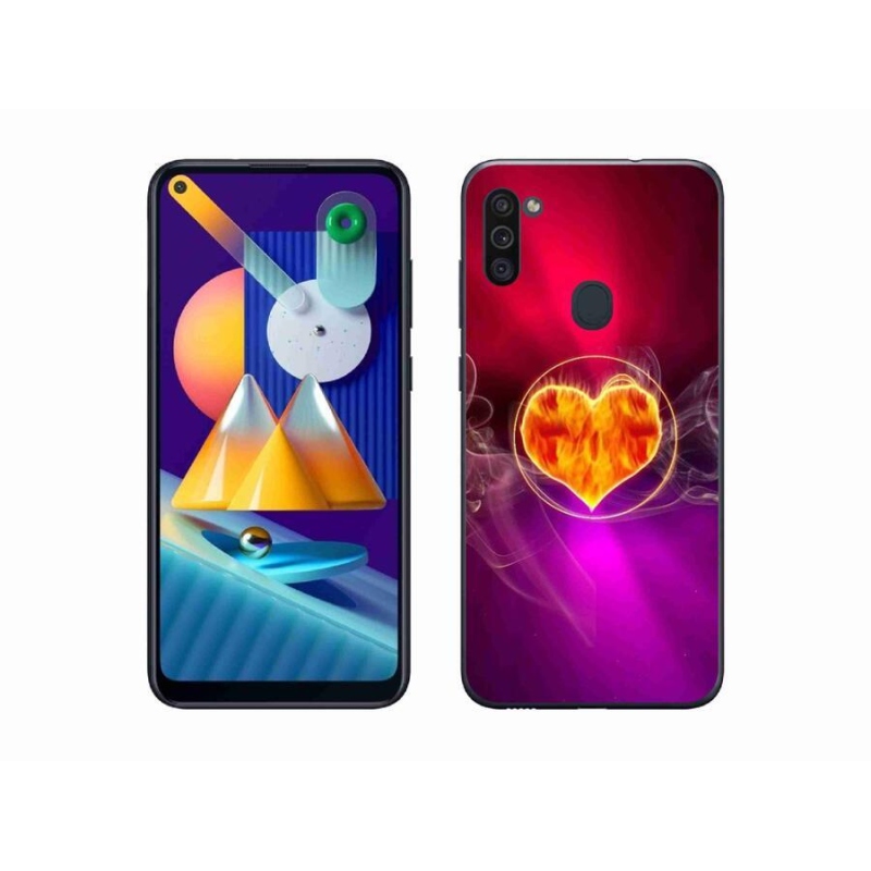 Gél borítás mmCase Samsung Galaxy M11 készülékhez - tűzszív