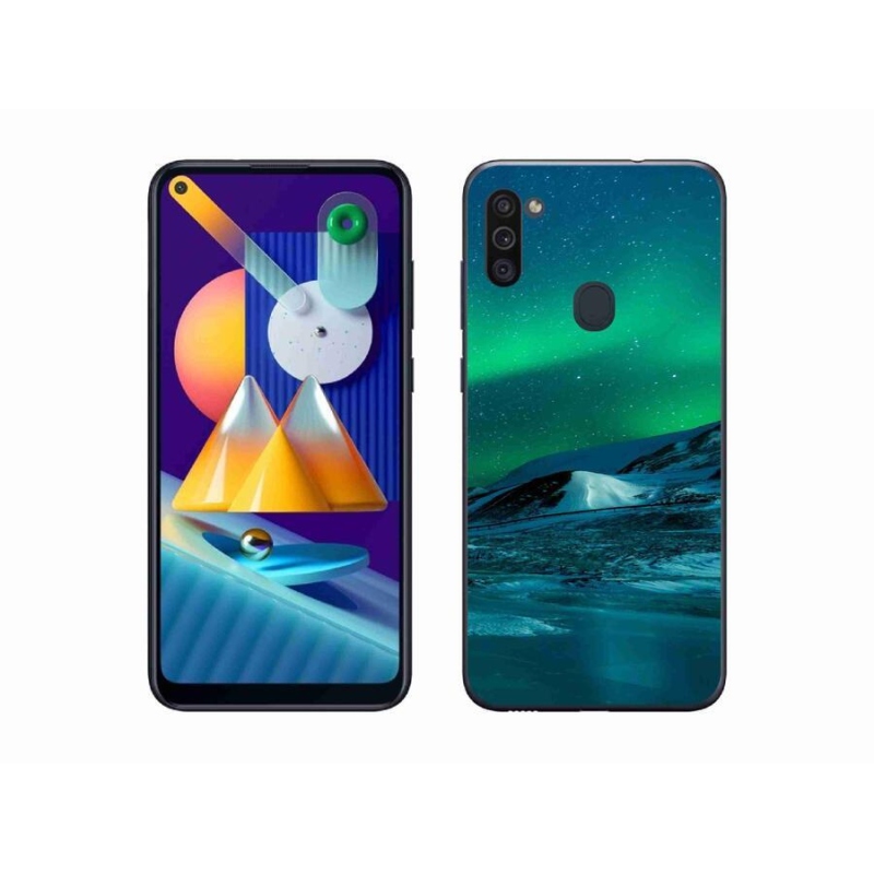 Gél borítás mmCase Samsung Galaxy M11 készülékhez - sarki fény