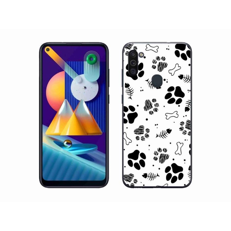 Zselés borítás mmCase Samsung Galaxy M11 készülékhez - kutyamancsok 1