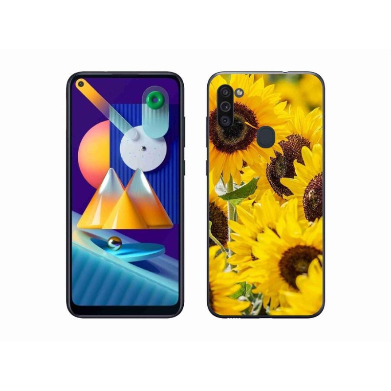 Zselés borítás mmCase Samsung Galaxy M11 készülékhez - Napraforgó