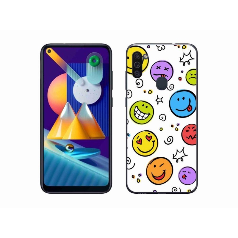 Zselés borítás mmCase Samsung Galaxy M11 készülékhez - smiley-k