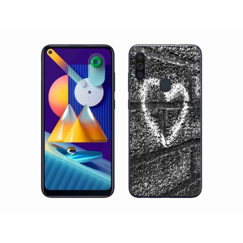 Gél borítás mmCase Samsung Galaxy M11 készülékhez - szív a falon