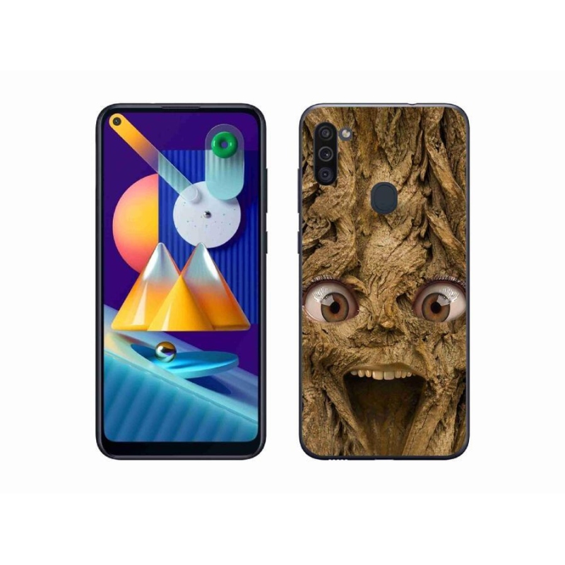 Gél borítás mmCase Samsung Galaxy M11 készülékhez - vidám fa szemekkel