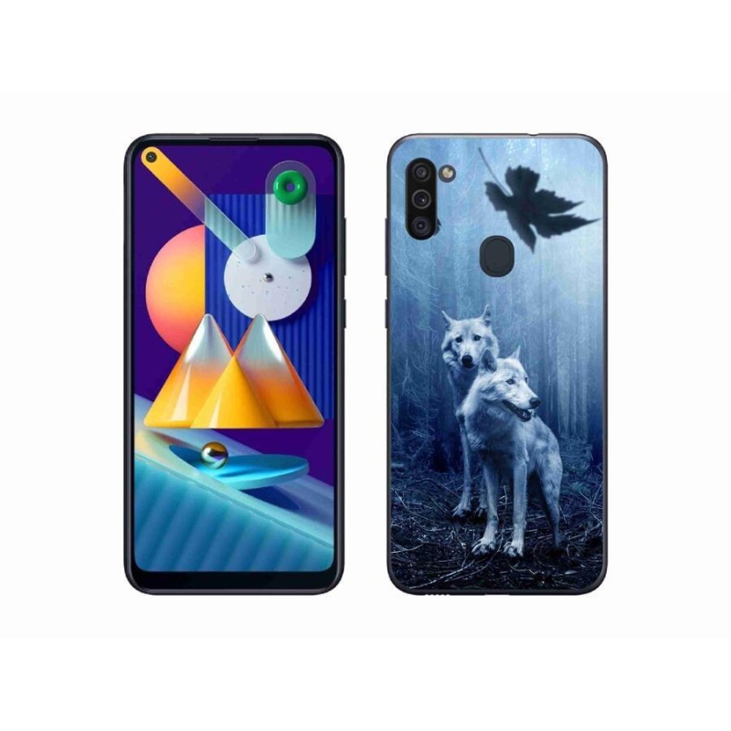 Gél borítás mmCase mobil Samsung Galaxy M11 - farkasok az erdőben