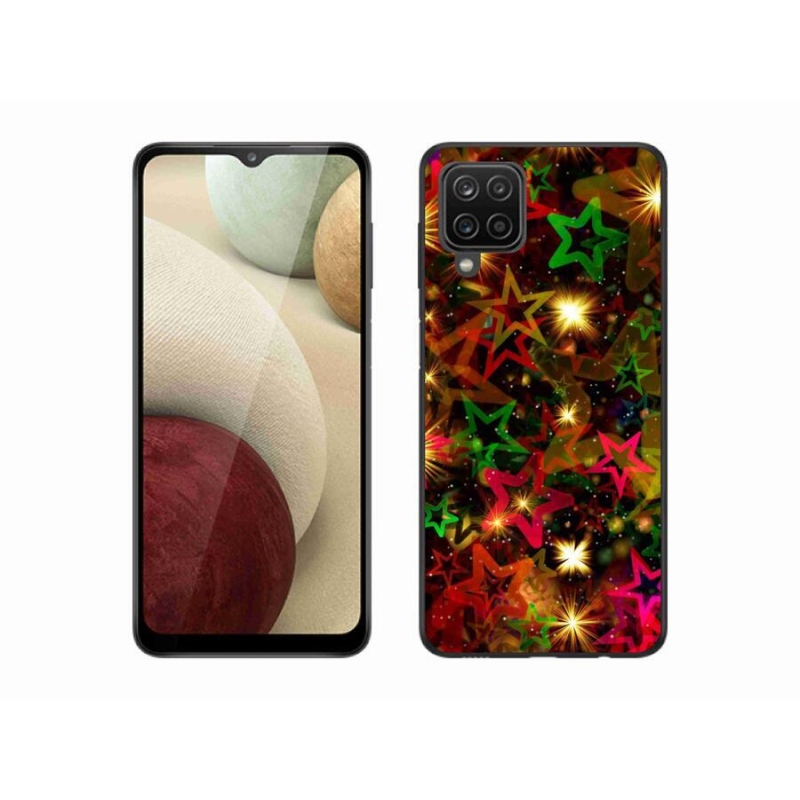 Gél borítás mmCase a mobiltelefon Samsung Galaxy M12 - színes csillagok