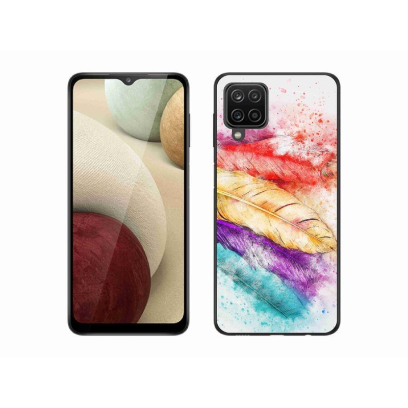 Zselés borítás mmCase Samsung Galaxy M12 készülékhez - színes tollak