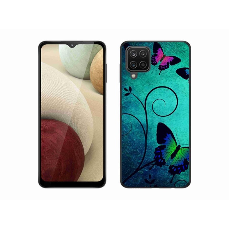 Gél borító mmCase mobiltelefonhoz Samsung Galaxy M12 - színes pillangók