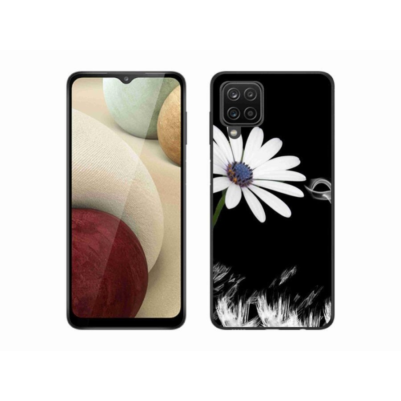 Gél védőhuzat mmCase Samsung Galaxy M12 készülékhez - fehér virág