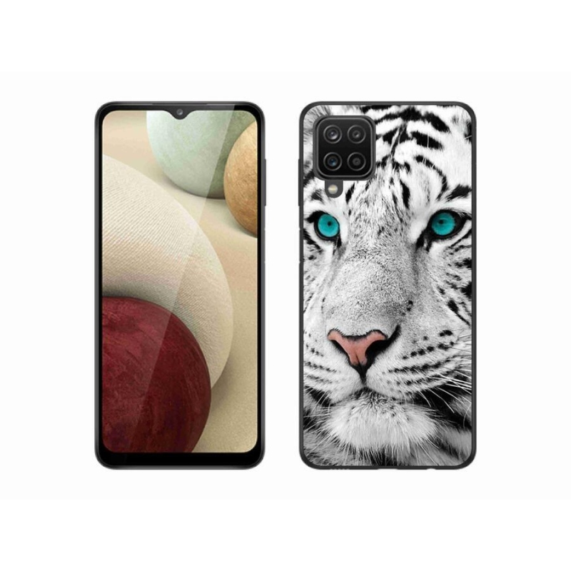 Zselés borítás mmCase Samsung Galaxy M12 készülékhez - fehér tigris