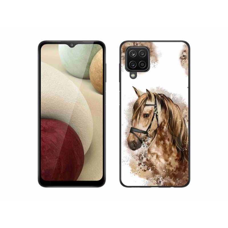 Zselés borítás mmCase Samsung Galaxy M12 - barna rajzfilm lóhoz