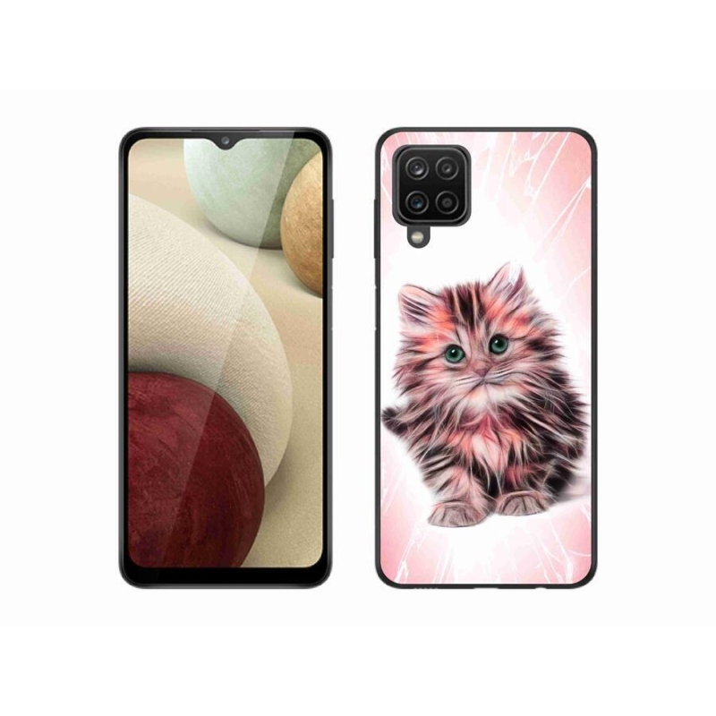 Gél borítás mmCase Samsung Galaxy M12 készülékhez - aranyos cica