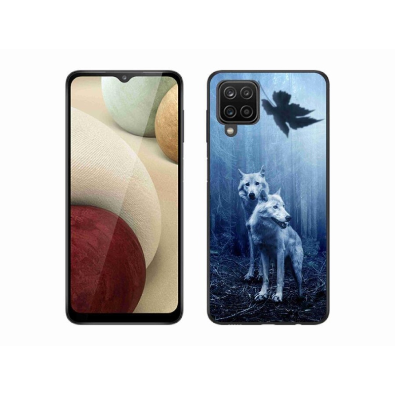 Zselés borítás mmCase mobil Samsung Galaxy M12 - farkasok az erdőben
