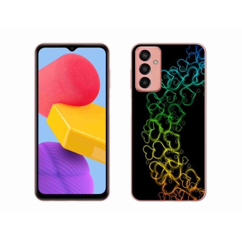 Gél védőhuzat mmCase Samsung Galaxy M13 készülékhez - színes szívek