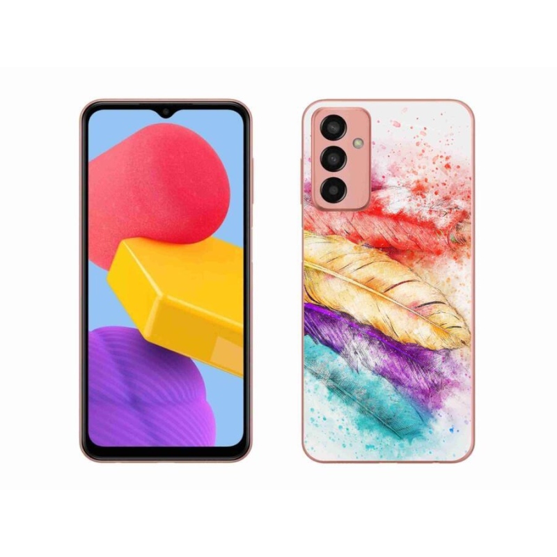 Gél védőhuzat mmCase Samsung Galaxy M13 készülékhez - színes tollak