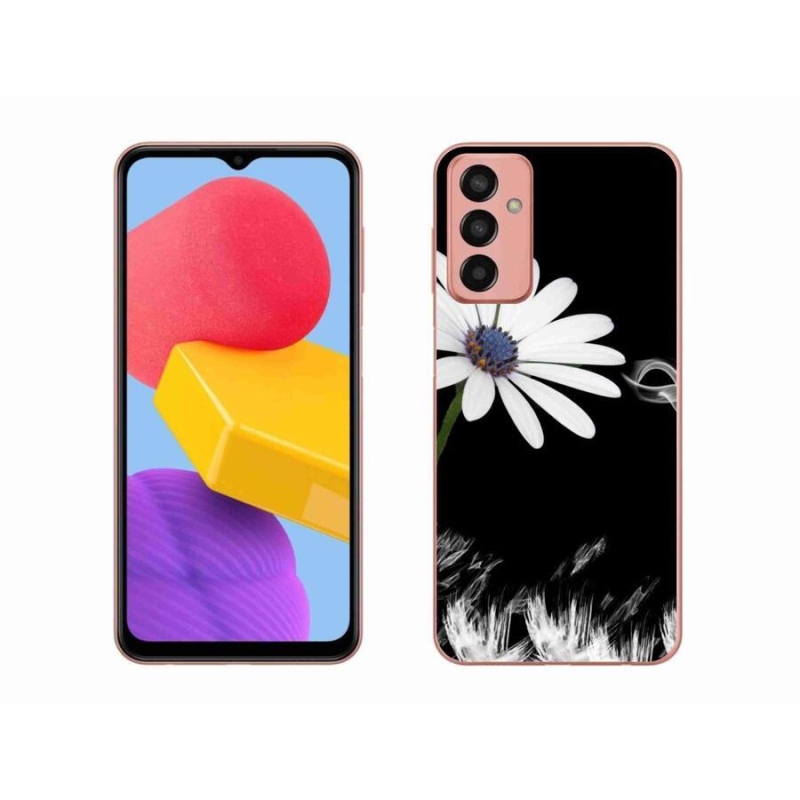 Gél védőhuzat mmCase Samsung Galaxy M13 készülékhez - fehér virág