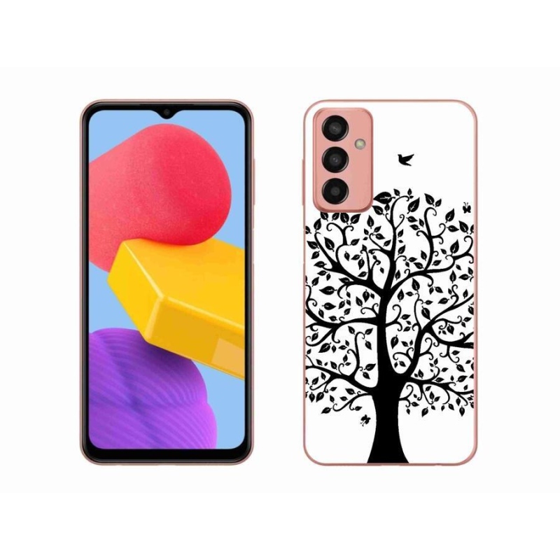 Zselés borítás mmCase Samsung Galaxy M13 - fekete-fehér fa