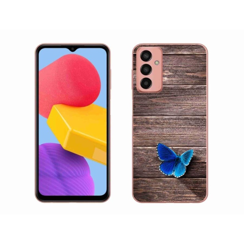 Gél védőhuzat mmCase Samsung Galaxy M13 - kék pillangó 1