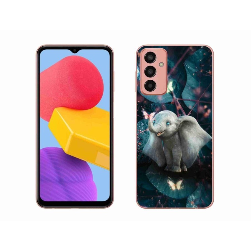 Gél borítás mmCase Samsung Galaxy M13 készülékhez - aranyos elefánt
