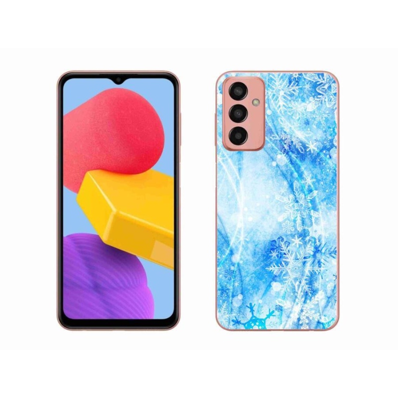Gél védőhuzat mmCase Samsung Galaxy M13 készülékhez - hópelyhek