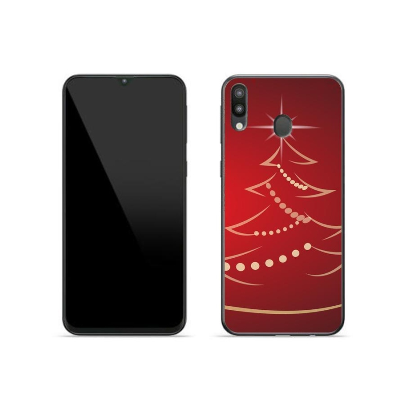 Gél borítás mmCase Samsung Galaxy M20 készülékhez - karácsonyfa karikatúra