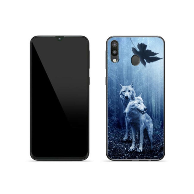 Zselés borítás mmCase mobil Samsung Galaxy M20 - farkasok az erdőben