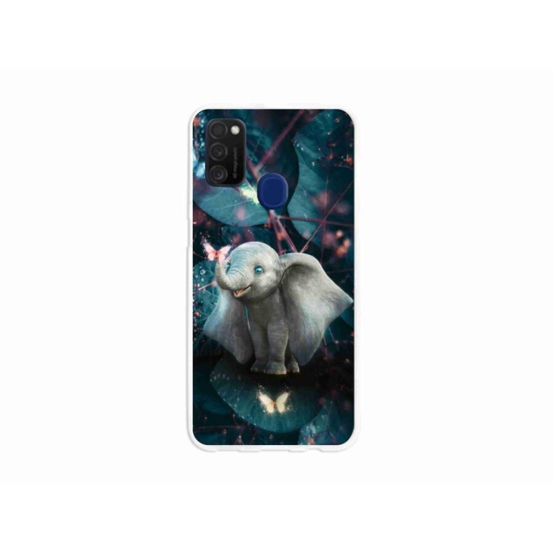 Gél borítás mmCase mobil Samsung Galaxy M21 - aranyos elefánt - Samsung Galaxy M21 - aranyos elefánt