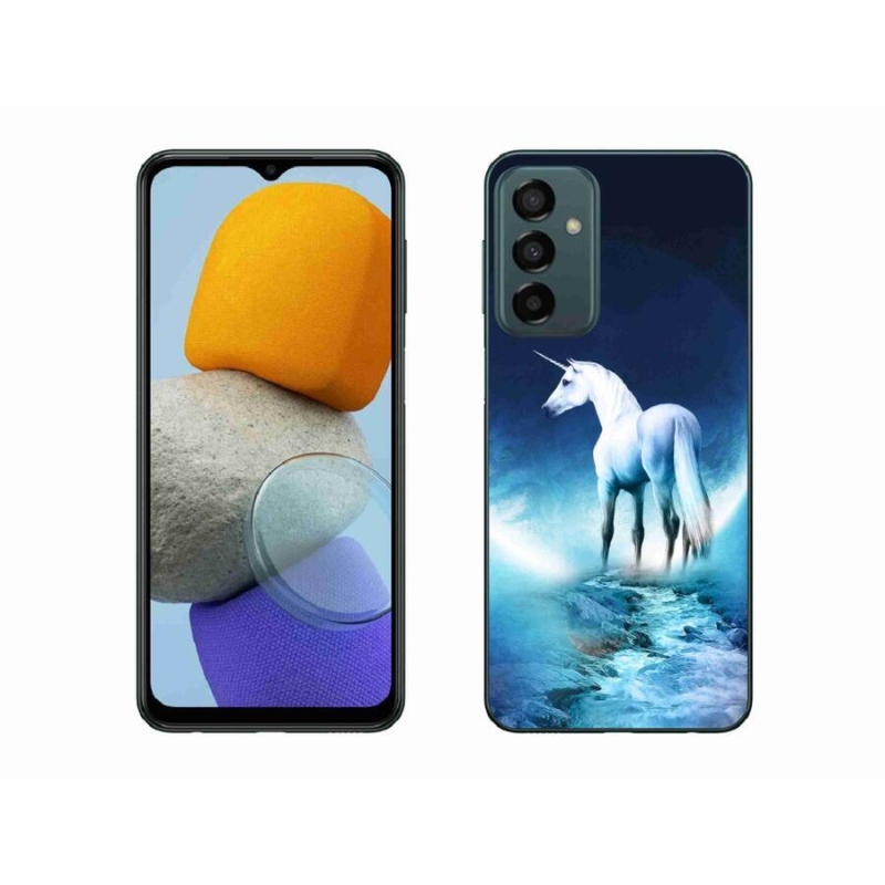 Gél védőhuzat mmCase Samsung Galaxy M23 5G - fehér egyszarvúhoz