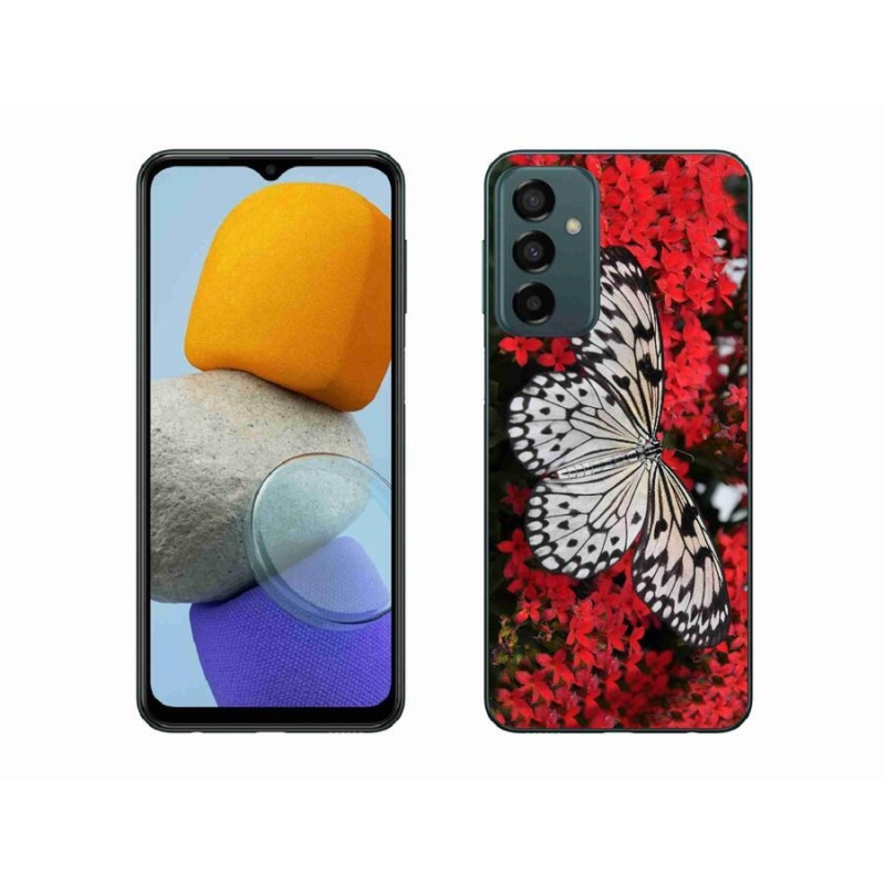 Zselés borítás mmCase Samsung Galaxy M23 5G - fekete-fehér pillangó 1