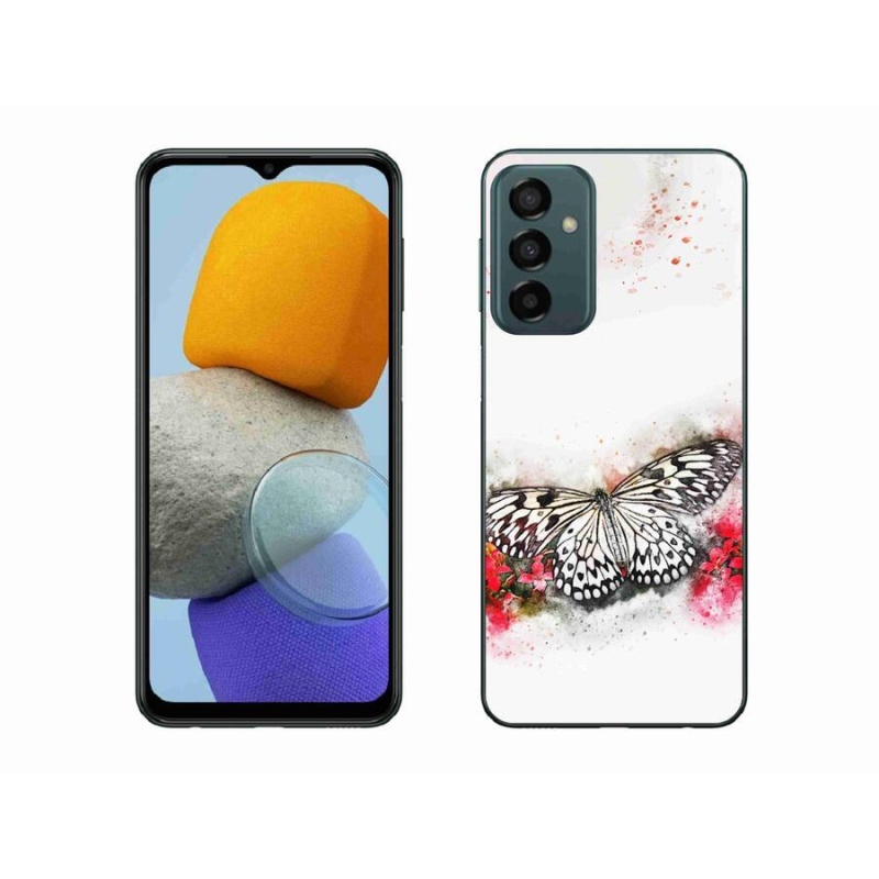 Zselés borítás mmCase Samsung Galaxy M23 5G - fekete-fehér pillangóhoz