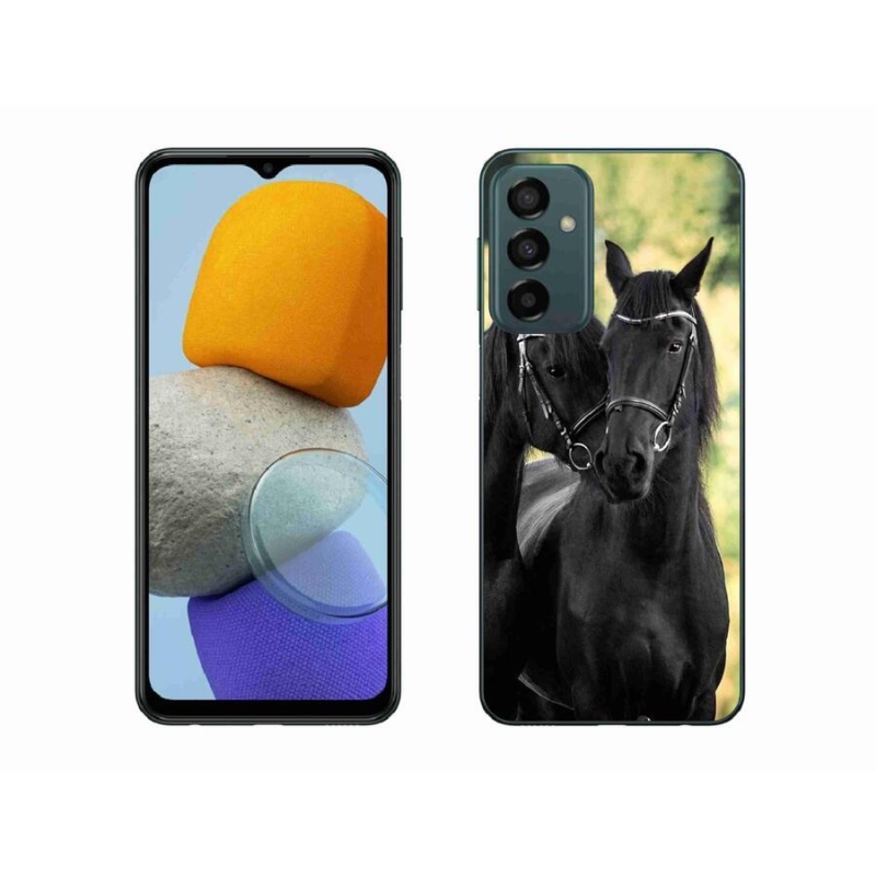 Gél borítás mmCase Samsung Galaxy M23 5G - két fekete ló
