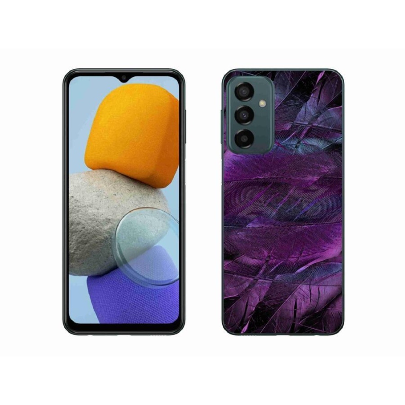 Gél védőhuzat mmCase Samsung Galaxy M23 5G - lila tollakhoz