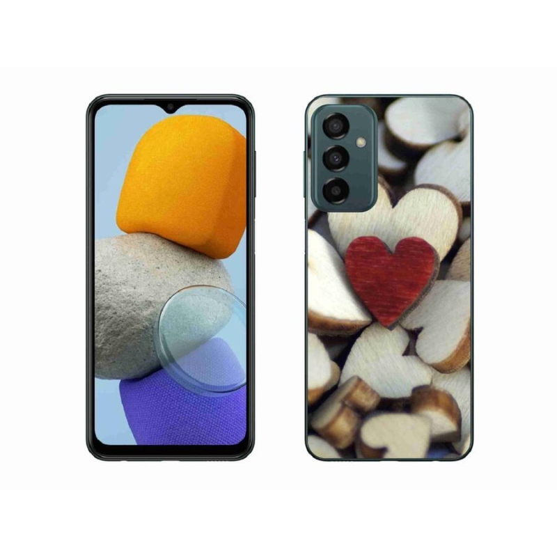 Gél borítás mmCase Samsung Galaxy M23 5G - gravírozott piros szív