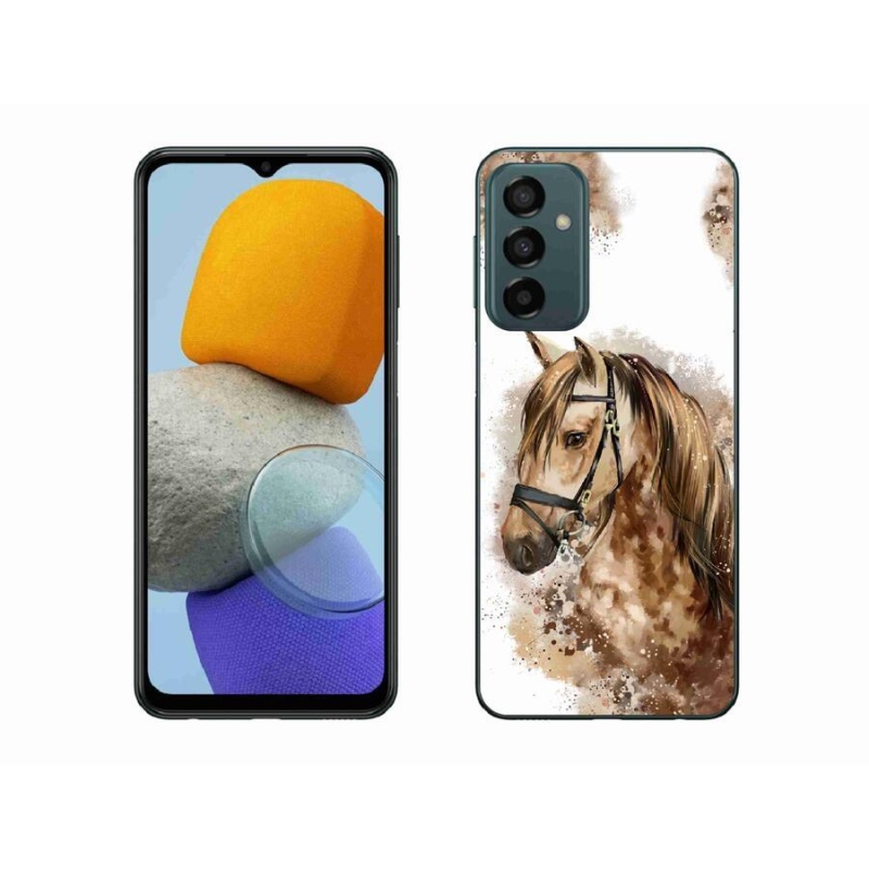Zselés borító mmCase Samsung Galaxy M23 5G - barna rajzfilm lóhoz